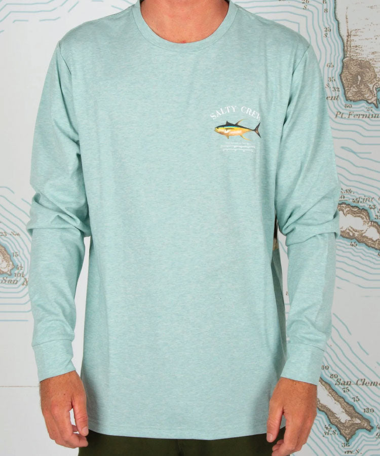 Salty Crew Ahi Mount L/S Tee - Sea Foam
