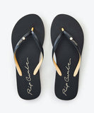 Rip Curl Script Wave Jandal - Black / Gold