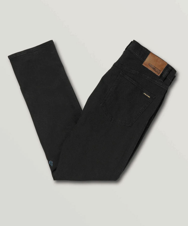 Volcom Vorta Denim Slim Fit Jeans - Black Out