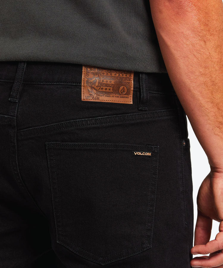 Volcom Vorta Denim Slim Fit Jeans - Black Out