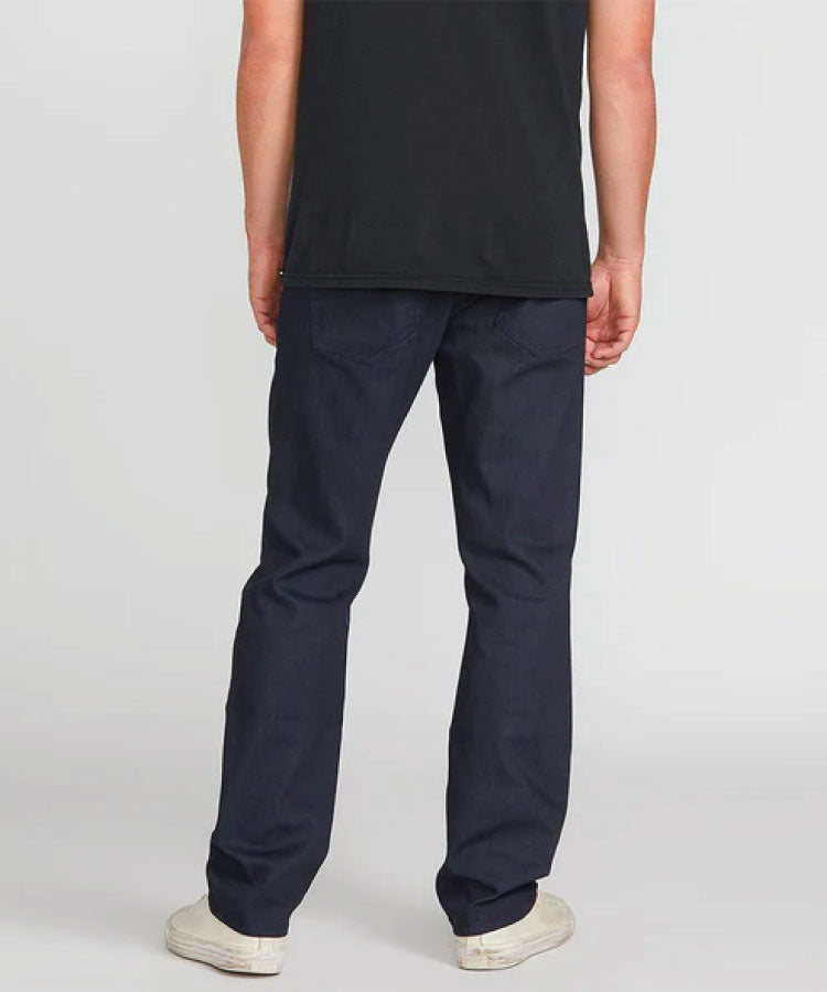 Volcom Solver Modern Fit Denim Jeans - Coated Indigo Wash