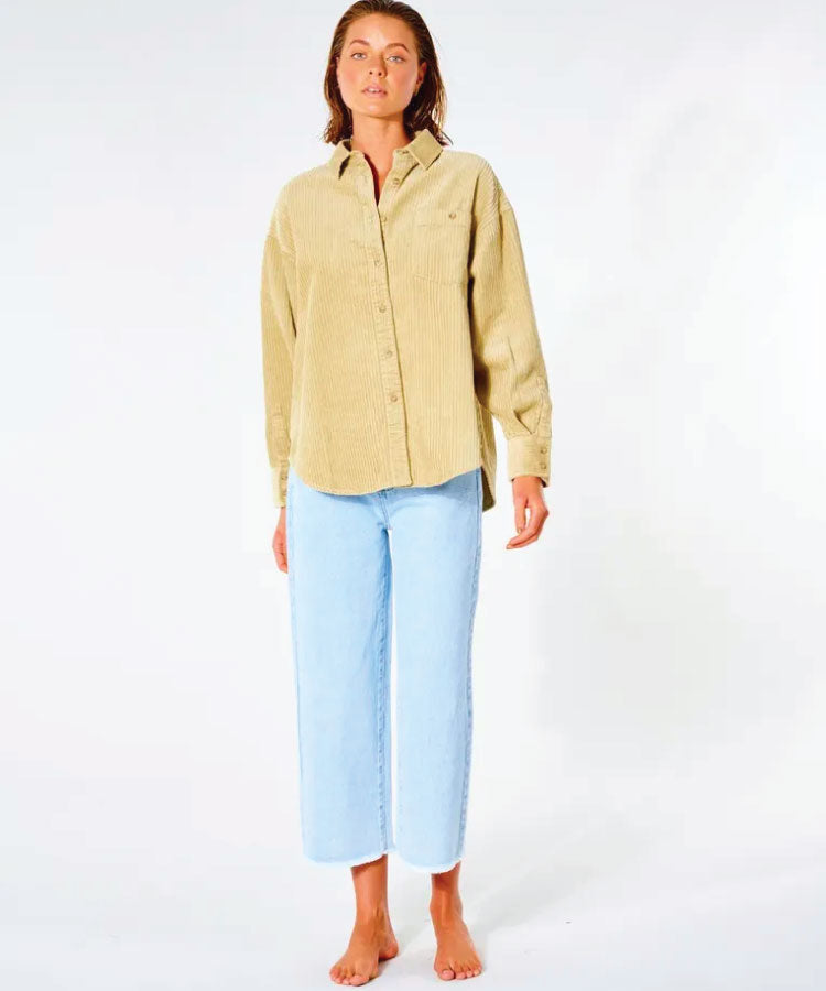 Rip Curl Golden Days Cord Women's Shirt - Khaki