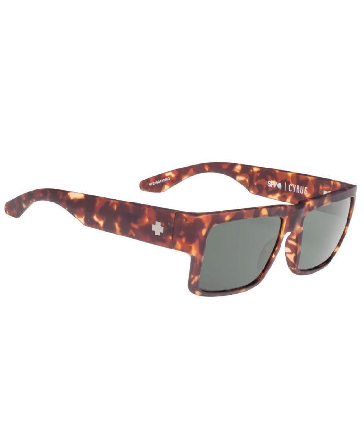 Spy Cyrus Soft Matte Camo Tort Sunglasses Happy Grey Green