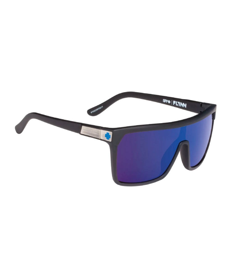 SPY Sunglasses Flynn - Soft Matte Black - Happy bronze W/Dark Blue Spectra