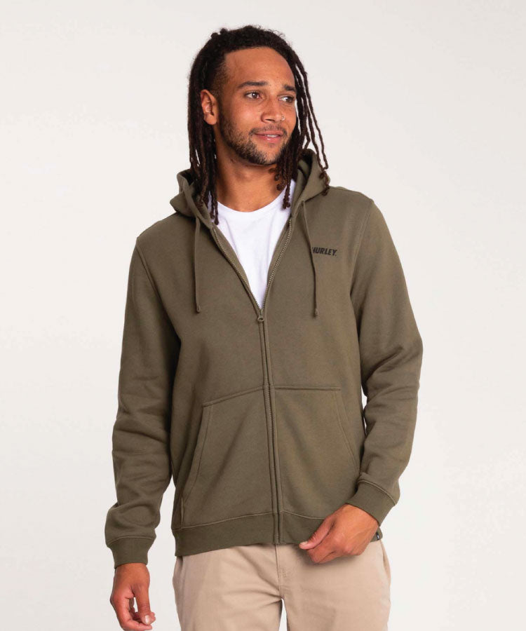 Hurley Baseline Zip Fleece - Olive