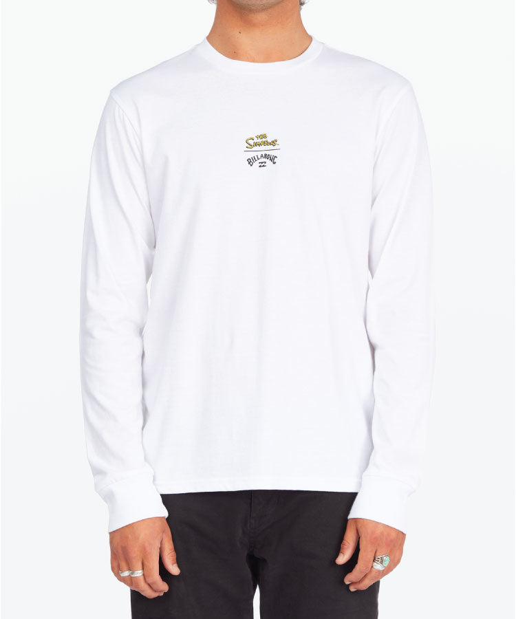 Billabong X The Simpsons Family Long Sleeve Boys Tee - White
