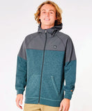 Rip Curl Viral Anti-Series Zip Through Hooded Fleece - Muted Green