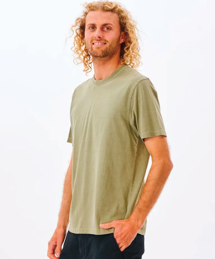 Rip Curl Plain Wash Mens Tee - Washed Moss