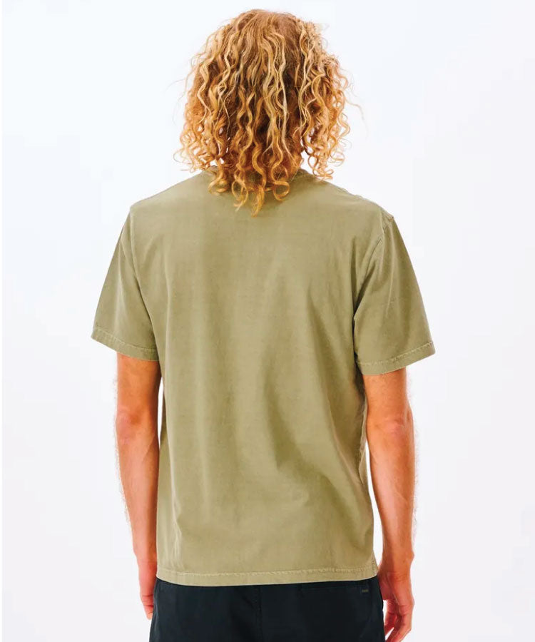 Rip Curl Plain Wash Mens Tee - Washed Moss