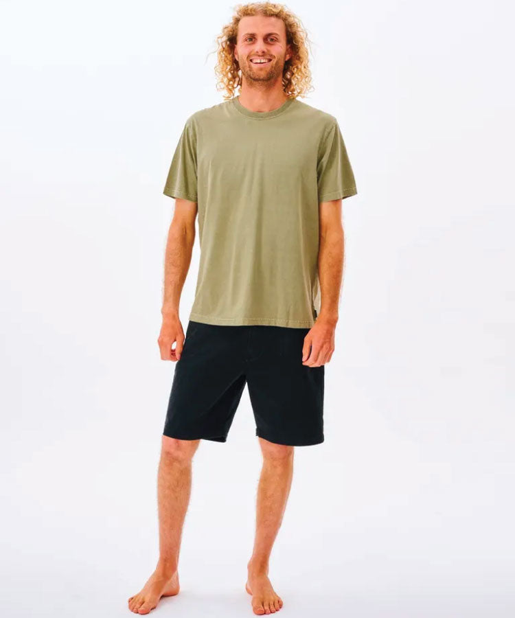 Rip Curl Plain Wash Mens Tee - Washed Moss
