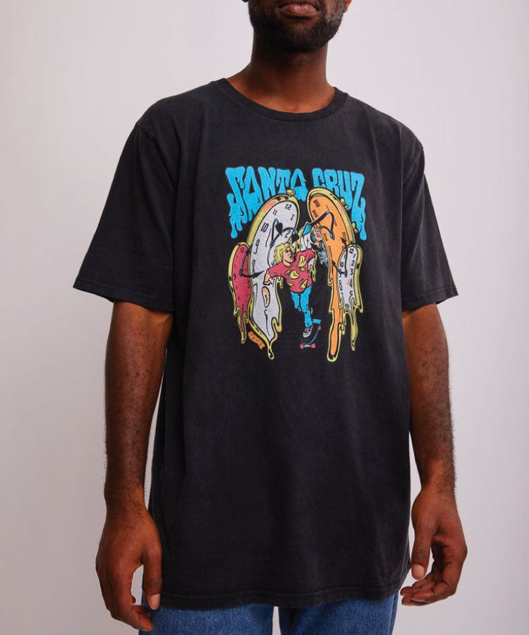 Santa Cruz Grabke Melting Clocks Men Tee - Black