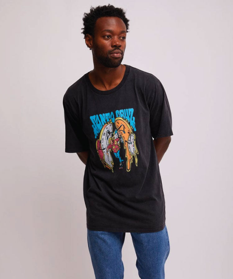 Santa Cruz Grabke Melting Clocks Men Tee - Black