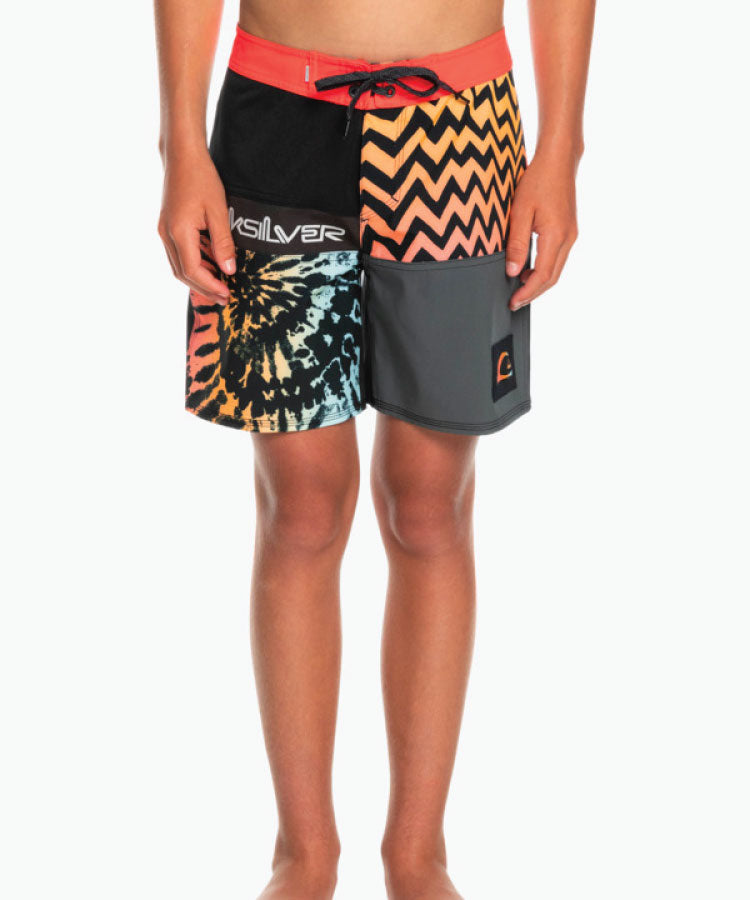 Quiksilver Boys Surfsilk Radical Times 15" Boardshorts - Fiery Coral