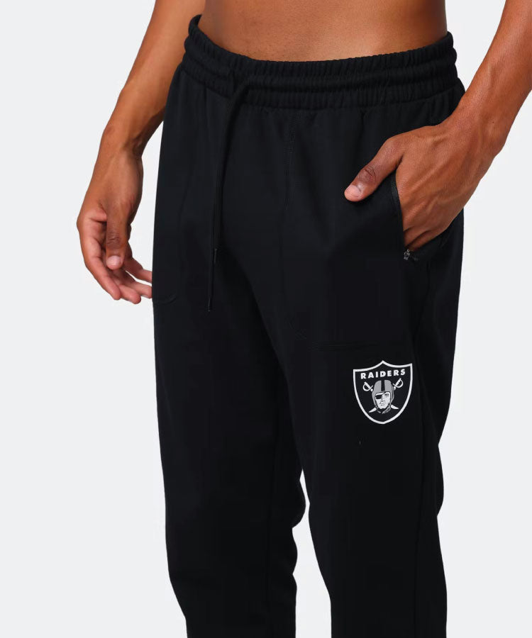 Majestic Raiders Champlain Zip Cuff Jogger Track Pants - Faded Black