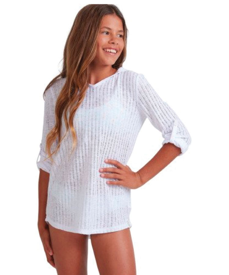 Billabong Girls 6-14 Sol Beach Cover Up - White