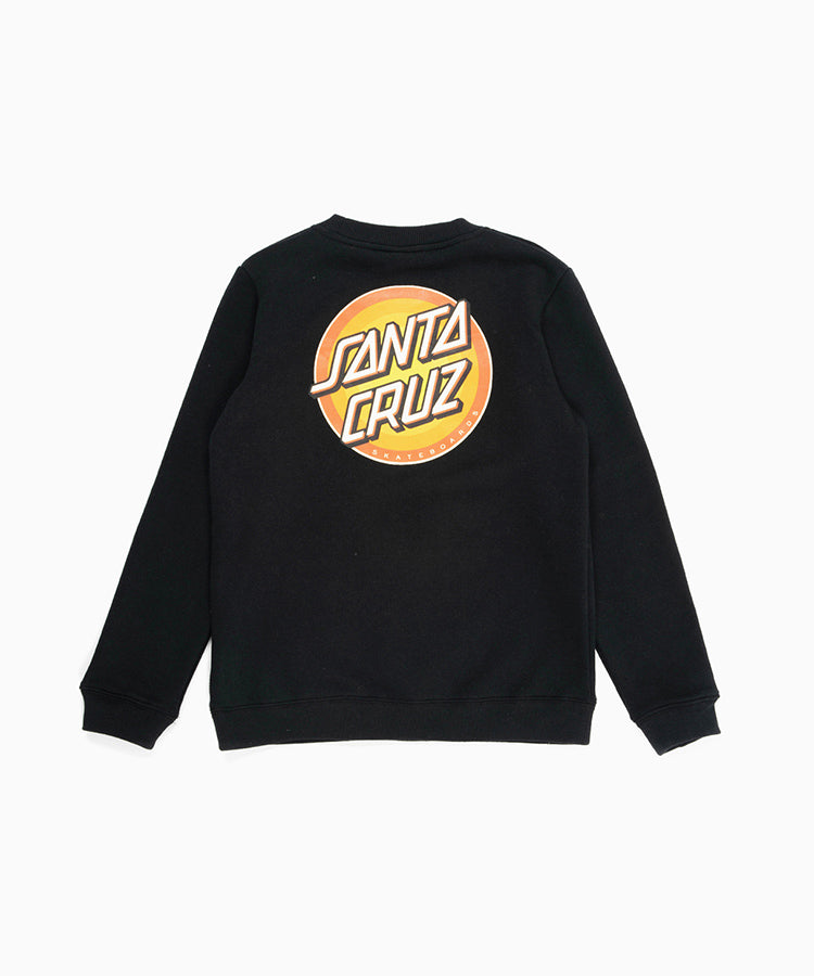 Santa Cruz Girls Flex Dot Crew Neck Black