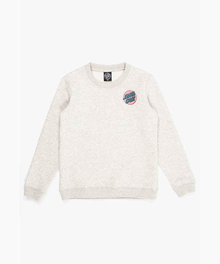 Santa Cruz Girls Other Dot Crew Neck Grey  Marl