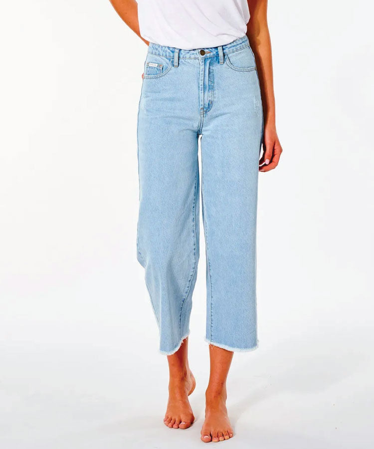 Rip Curl Sparrows Crop Wide Leg Women's Jean - Light Blue