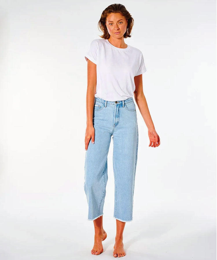 Rip Curl Sparrows Crop Wide Leg Women's Jean - Light Blue