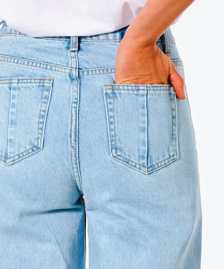 Rip Curl Sparrows Crop Wide Leg Women's Jean - Light Blue
