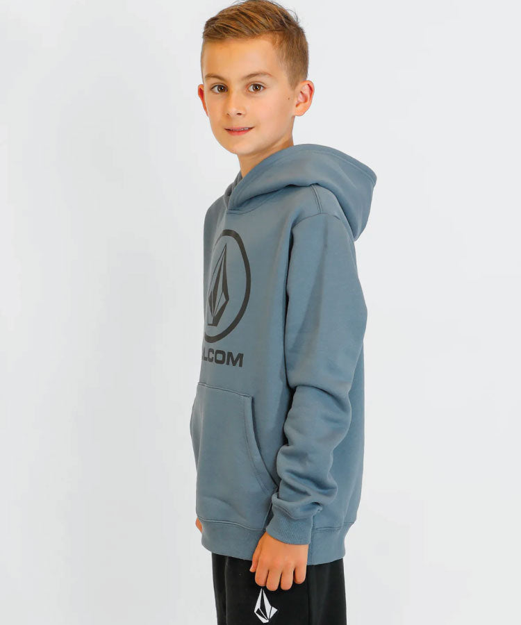 Volcom Boys Youth Boulder Pullover Fleece - Slate Blue Heather