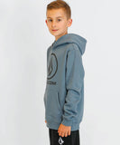 Volcom Boys Youth Boulder Pullover Fleece - Slate Blue Heather