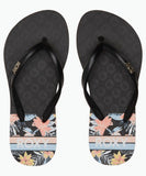 Roxy Girls Viva Stamp II Sandals - Black / Orange