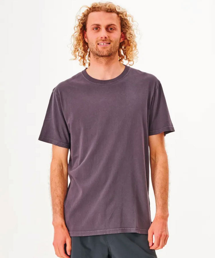 Rip Curl Plain Wash Mens Tee - Washed Black