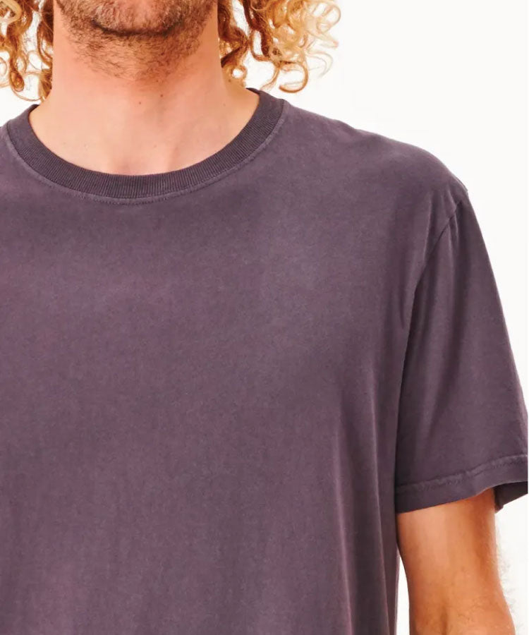 Rip Curl Plain Wash Mens Tee - Washed Black