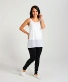 Zafina Longline Top - White