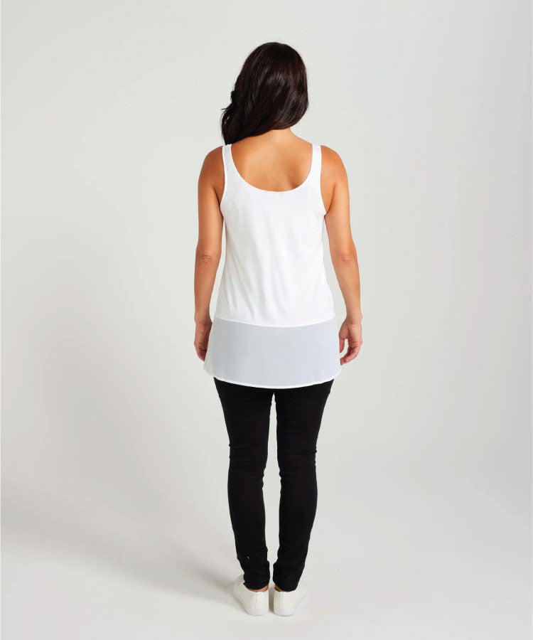 Zafina Longline Top - White