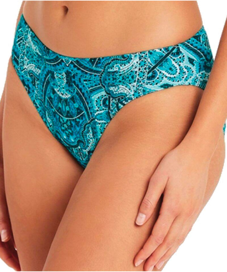 Sea Level Bella Mare High Leg Mid Rise Bikini Brief - Seafoam