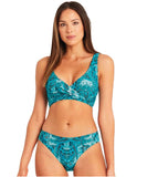 Sea Level Bella Mare High Leg Mid Rise Bikini Brief - Seafoam