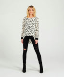 Zafina Havana Top - Black Swirl