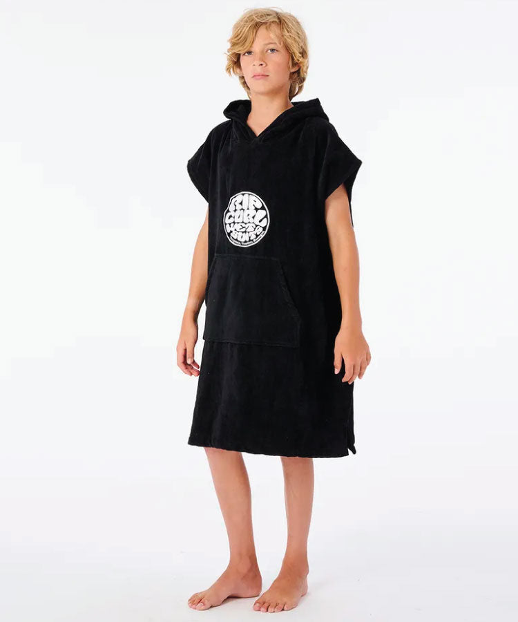 Rip Curl Icons Boys Hooded Towel - Black