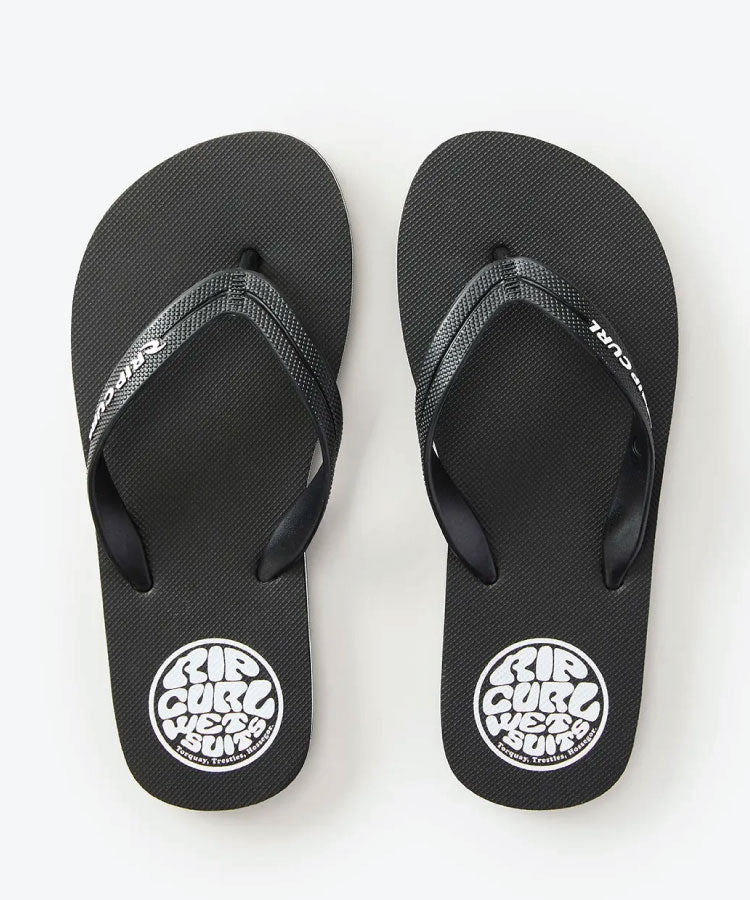 Rip Curl Icon Open Toe Boys Jandal - Black