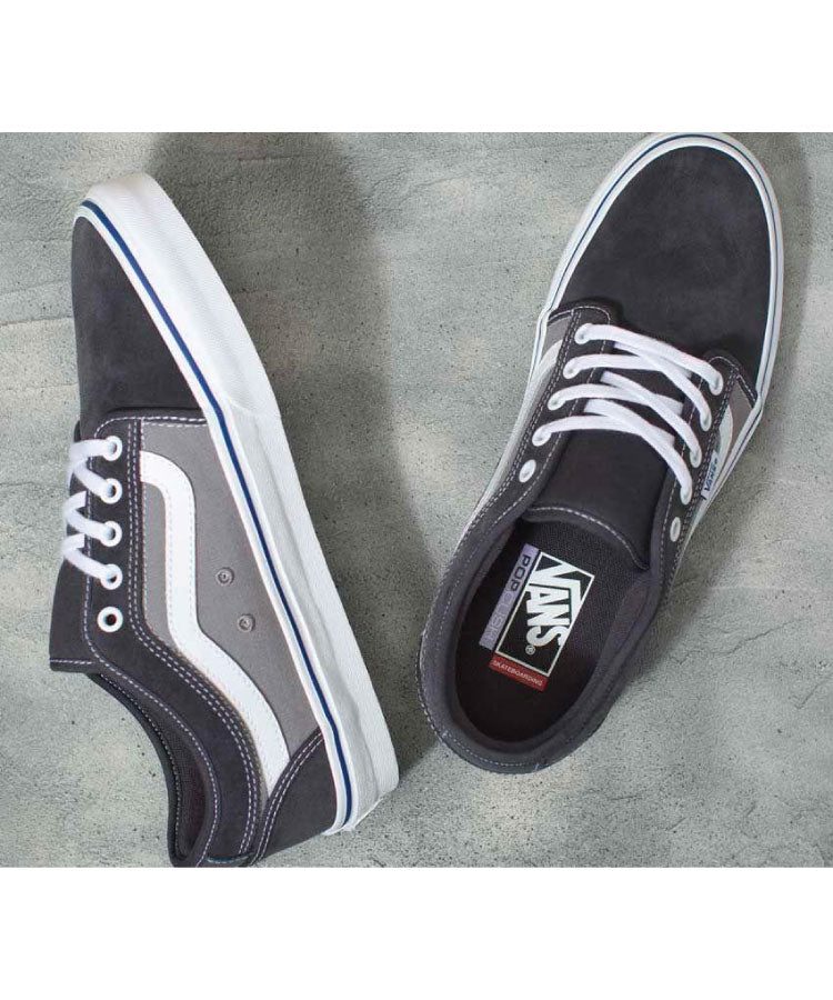 Vans Chukka Low Sidestripe Shoe - Ashphalt / Blue