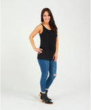 Zafina Longline Top - Black