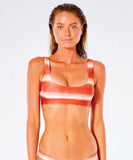 Rip Curl Classic Surf Eco Crop Bikini Top - Light Rust
