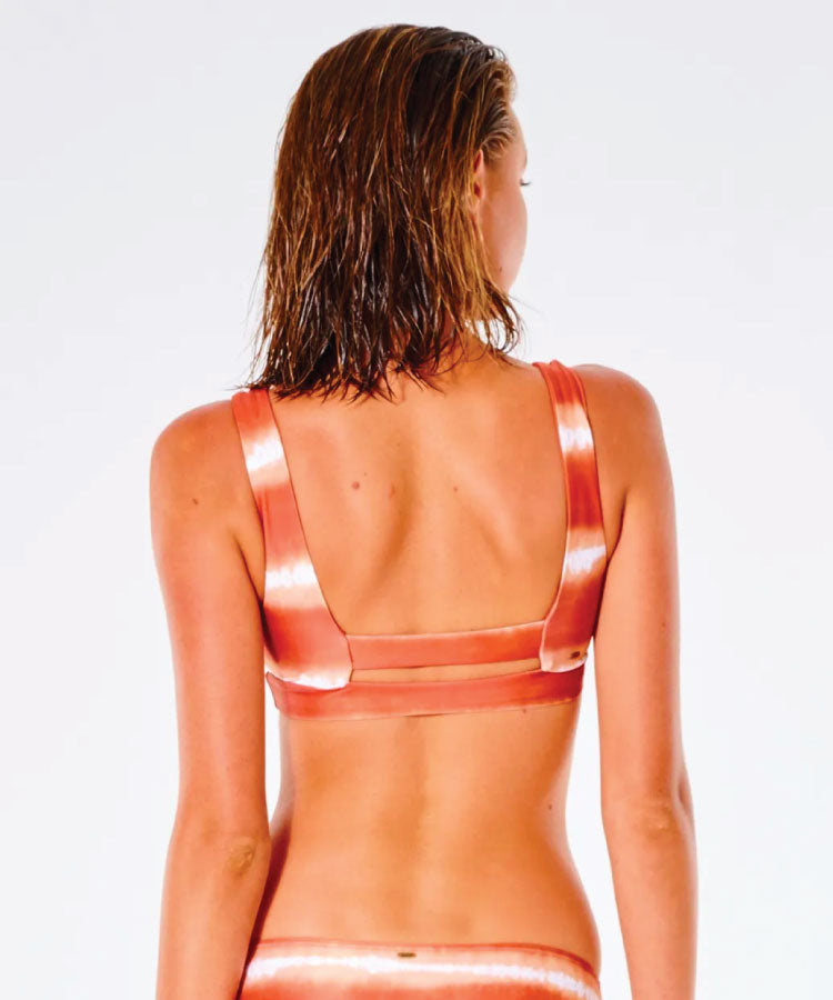 Rip Curl Classic Surf Eco Crop Bikini Top - Light Rust