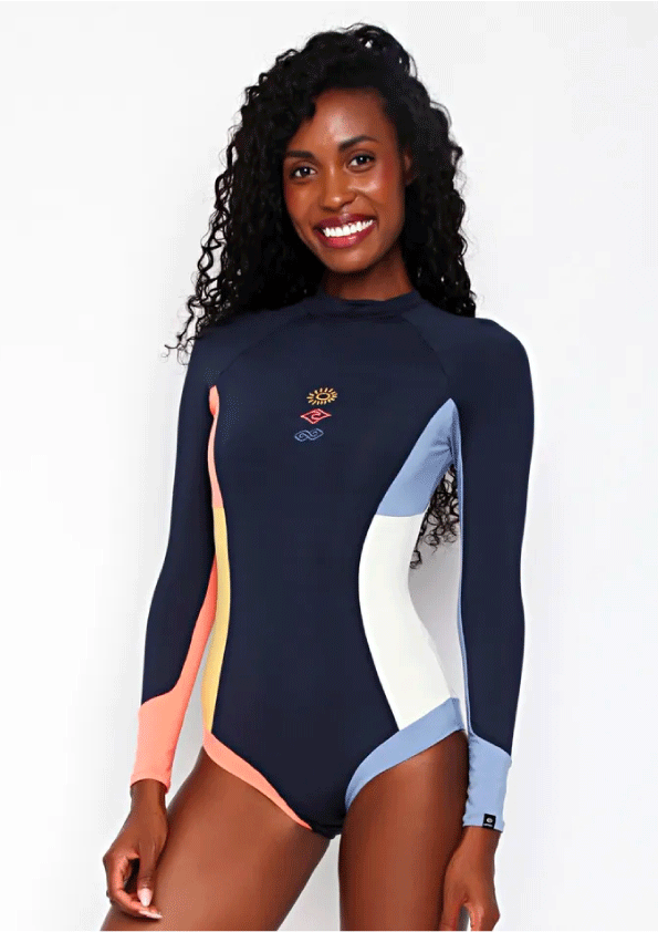Rip Curl Melting Waves UPF UV Surf Suit - Navy