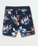Volcom Mod Marble Floral 19" Boardshorts - Navy