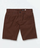 Volcom Solver Lite 5 Pocket Mens Short- Dark Brown