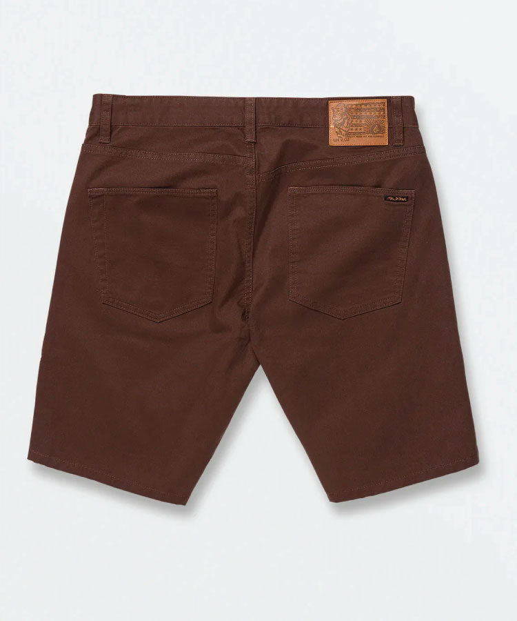 Volcom Solver Lite 5 Pocket Mens Short- Dark Brown
