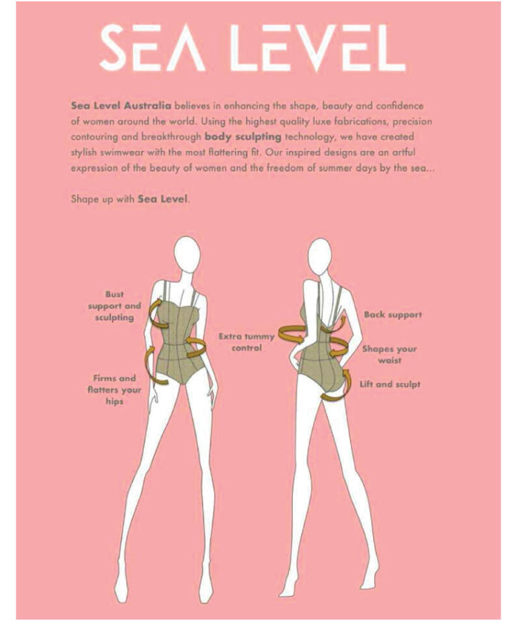 Sea Level Bella Mare Drawstring Sided Scoop Neck One Piece Swimsuit - Seafoam