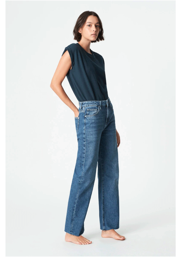 Mavi Womens Victoria - Mid Brushed Organic Blue