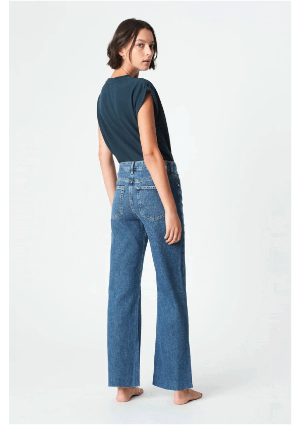 Mavi Womens Victoria - Mid Brushed Organic Blue