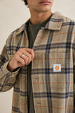 Rhythm Oscar Check LS Shirt - Stone