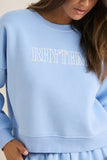 Rhythm Slouchy Crew Neck Fleece - Sky