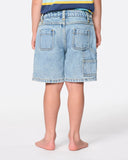 Rip Curl  Hyped Up Boys Denim Shorts - Washed Blue